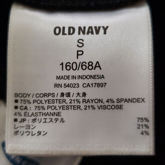 NWOT Old Navy Black Leggings with Faux Leather Accents on Legs Sz SP - Picture 5 of 6